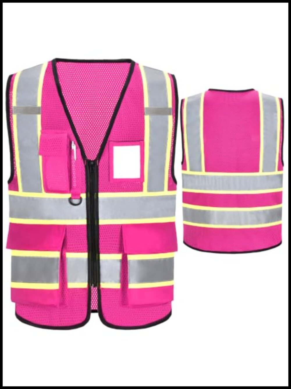 Mesh High Vis Safety Vest Reflective Construction Workwear
